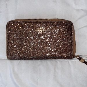 Coach star glitter wristlet